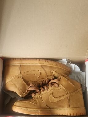 Nike Kids Wheat/Tan High-Top Sneakers - Brown